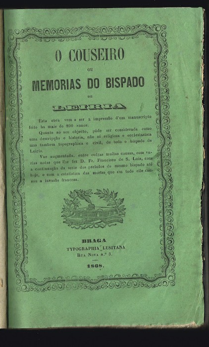 O COUSEIRO OU MEMÓRIAS DO BISPADO DE LEIRIA
